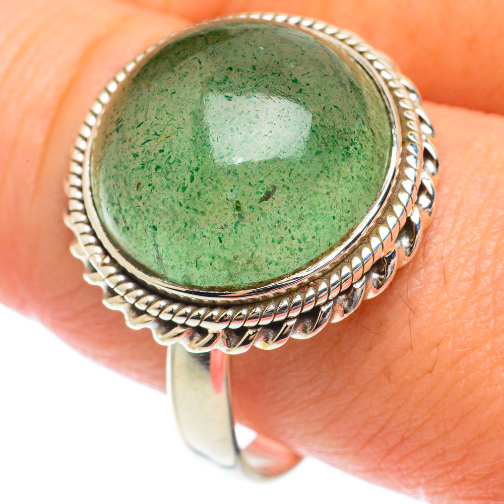 Green Aventurine Rings handcrafted by Ana Silver Co - RING65240