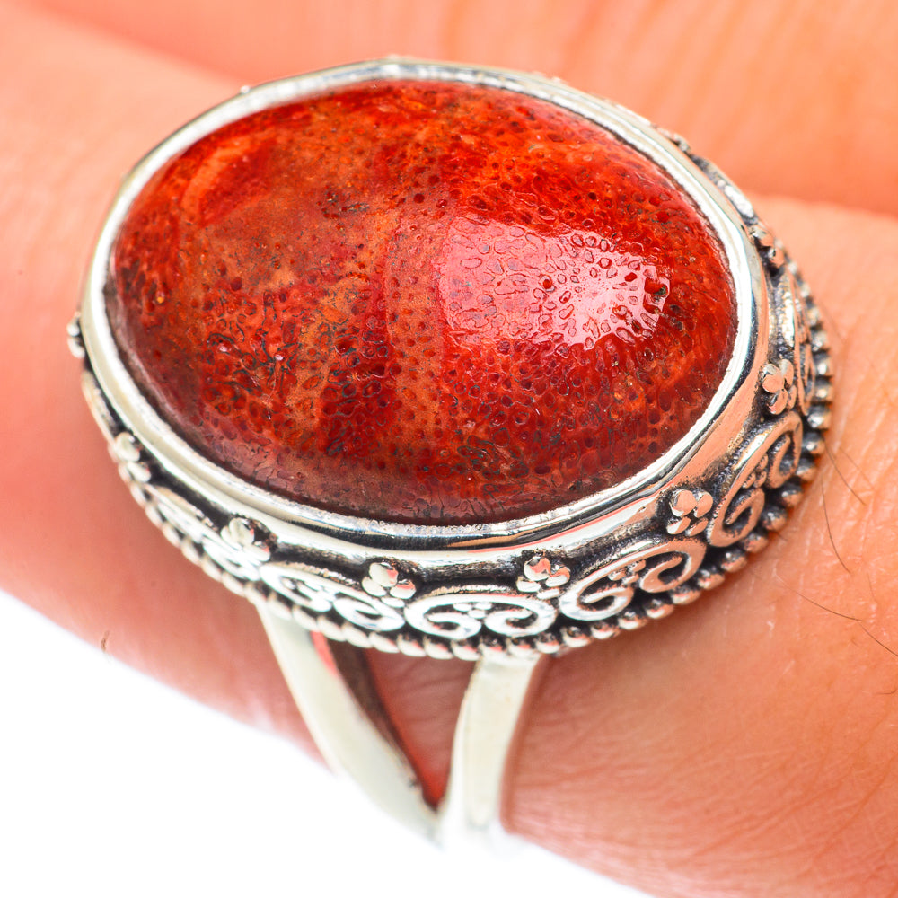 Sponge Coral Rings handcrafted by Ana Silver Co - RING65243