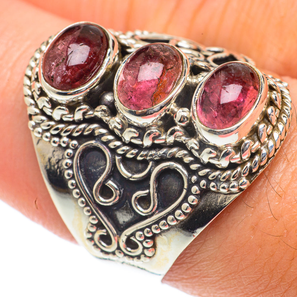 Pink Tourmaline Rings handcrafted by Ana Silver Co - RING65245
