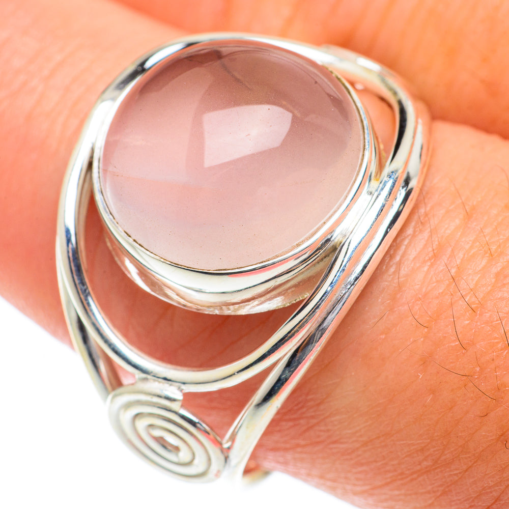Rose Quartz Rings handcrafted by Ana Silver Co - RING65246