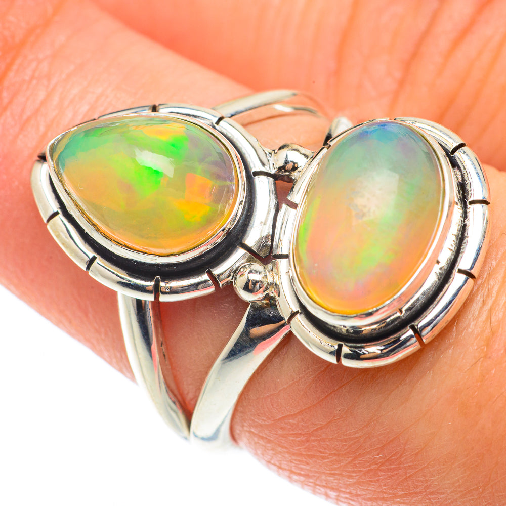 Ethiopian Opal Rings handcrafted by Ana Silver Co - RING65259