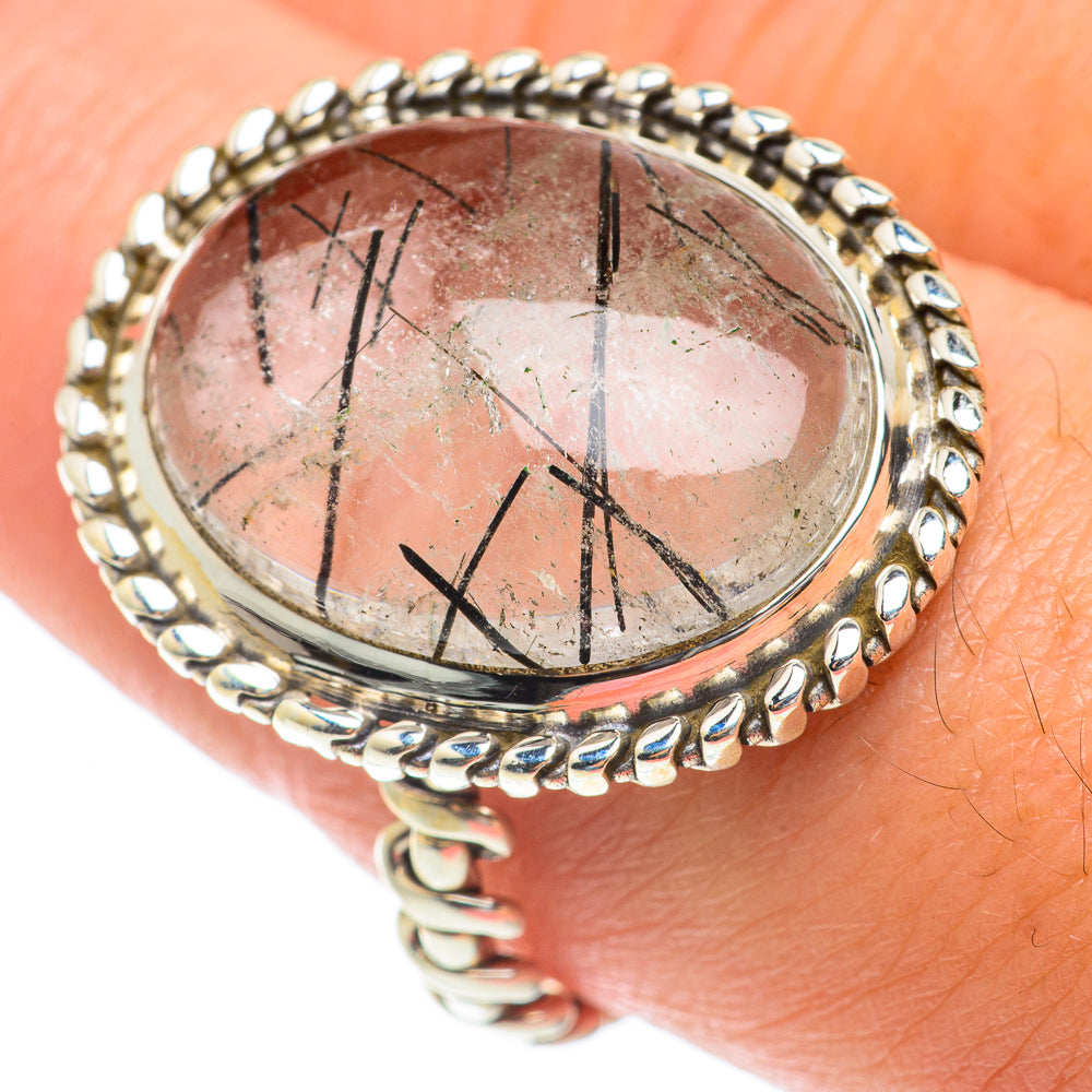 Tourmalinated Quartz Rings handcrafted by Ana Silver Co - RING65277