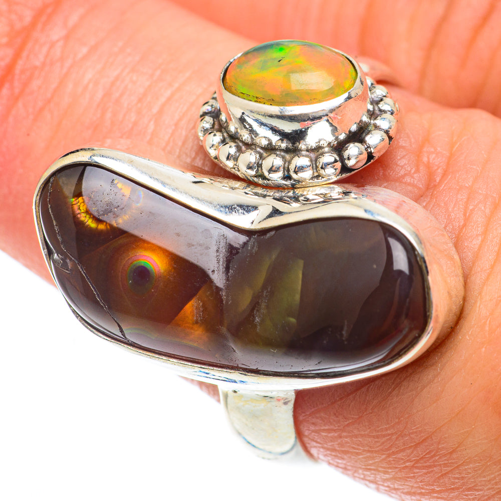 Mexican Fire Agate Rings handcrafted by Ana Silver Co - RING65280