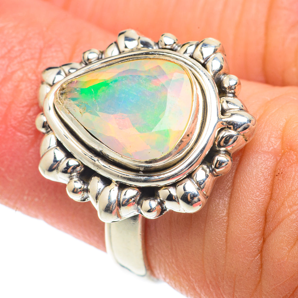 Ethiopian Opal Rings handcrafted by Ana Silver Co - RING65281