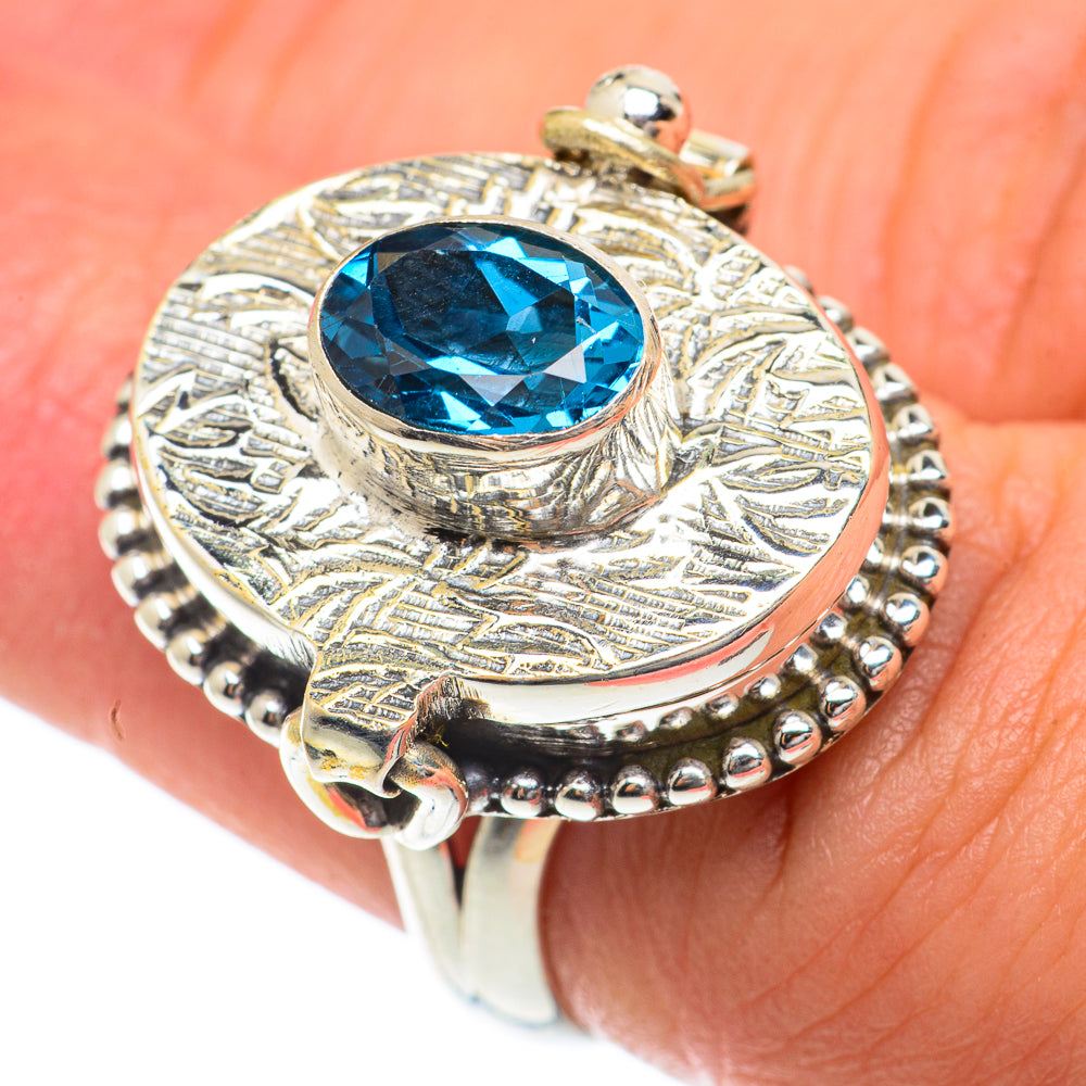 Blue Topaz Rings handcrafted by Ana Silver Co - RING65284