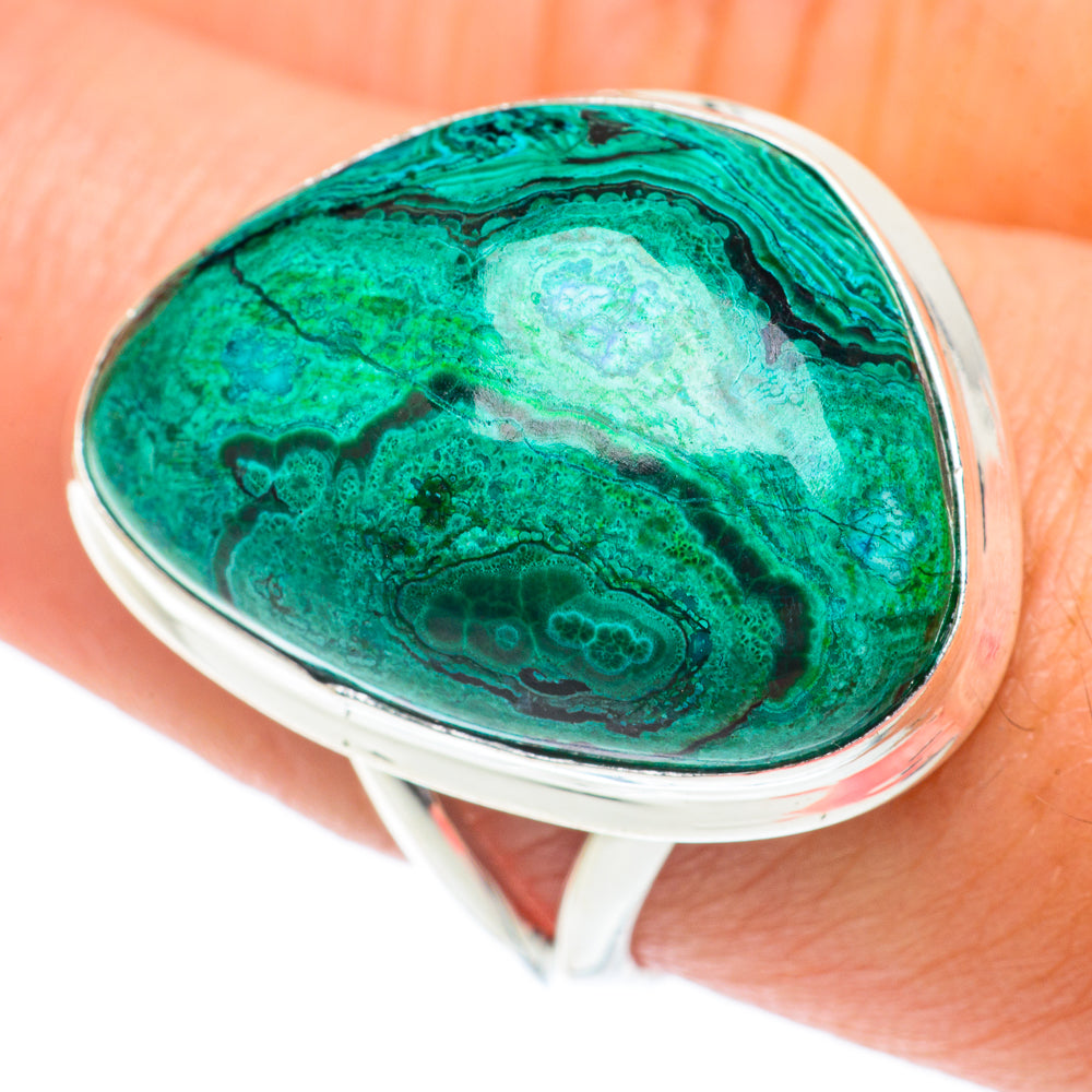 Chrysocolla Rings handcrafted by Ana Silver Co - RING65289