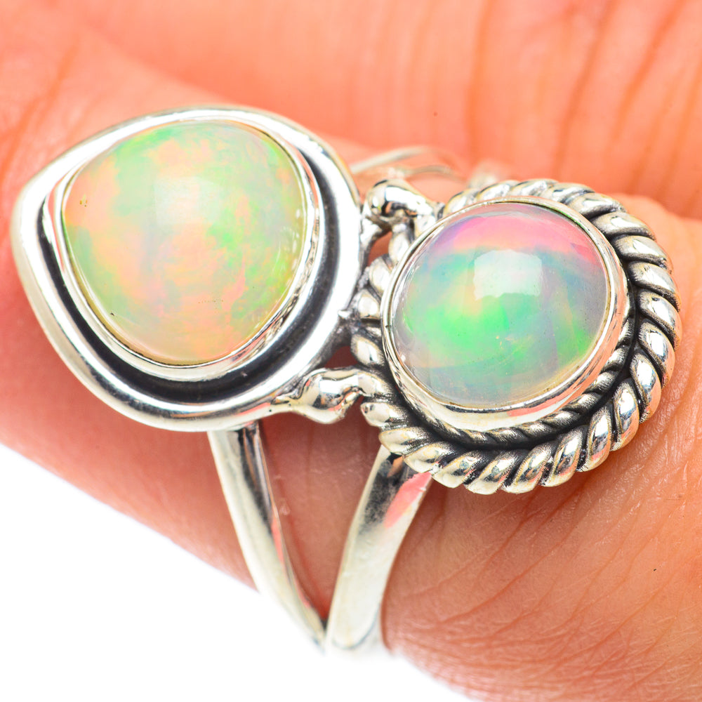 Ethiopian Opal Rings handcrafted by Ana Silver Co - RING65303