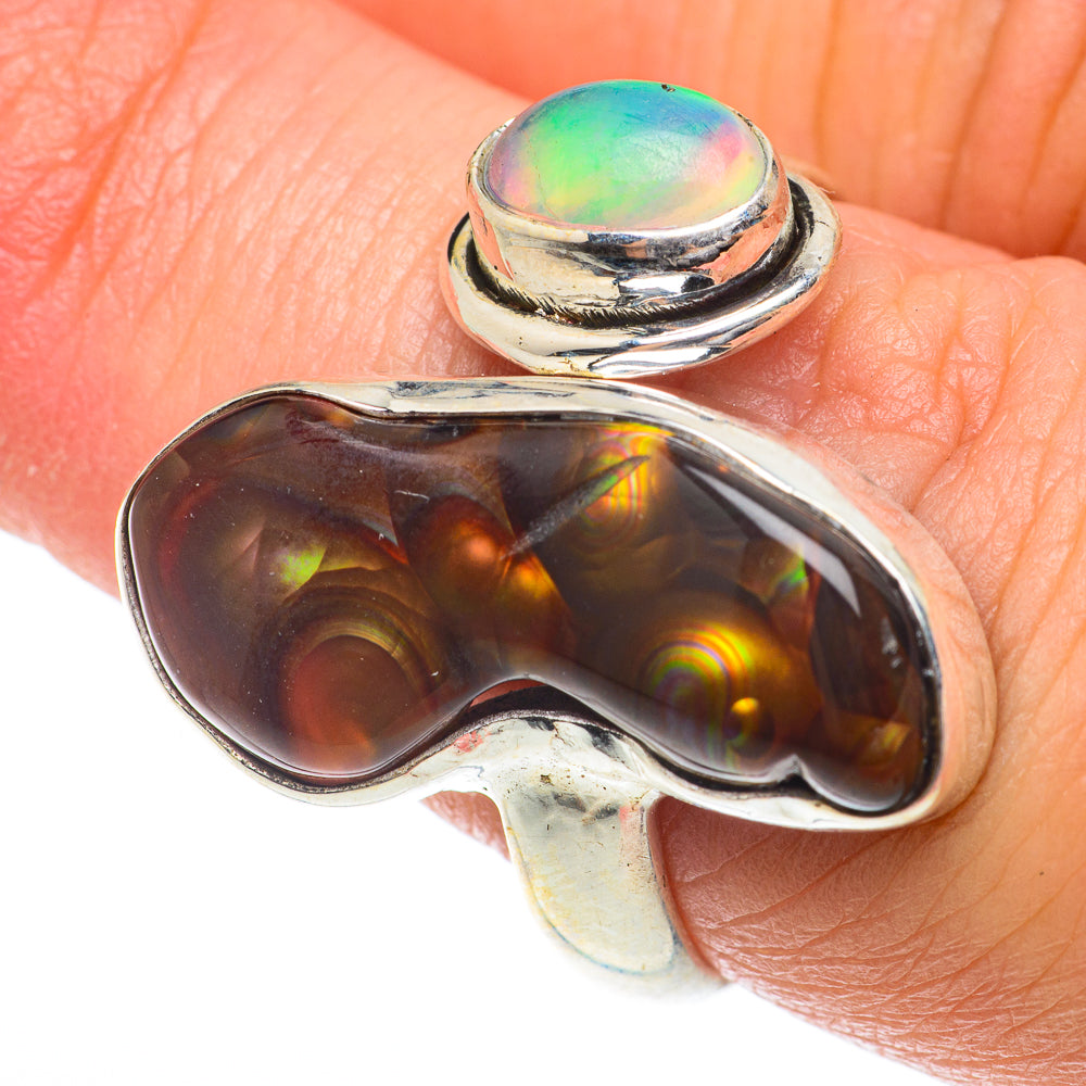 Mexican Fire Agate Rings handcrafted by Ana Silver Co - RING65304