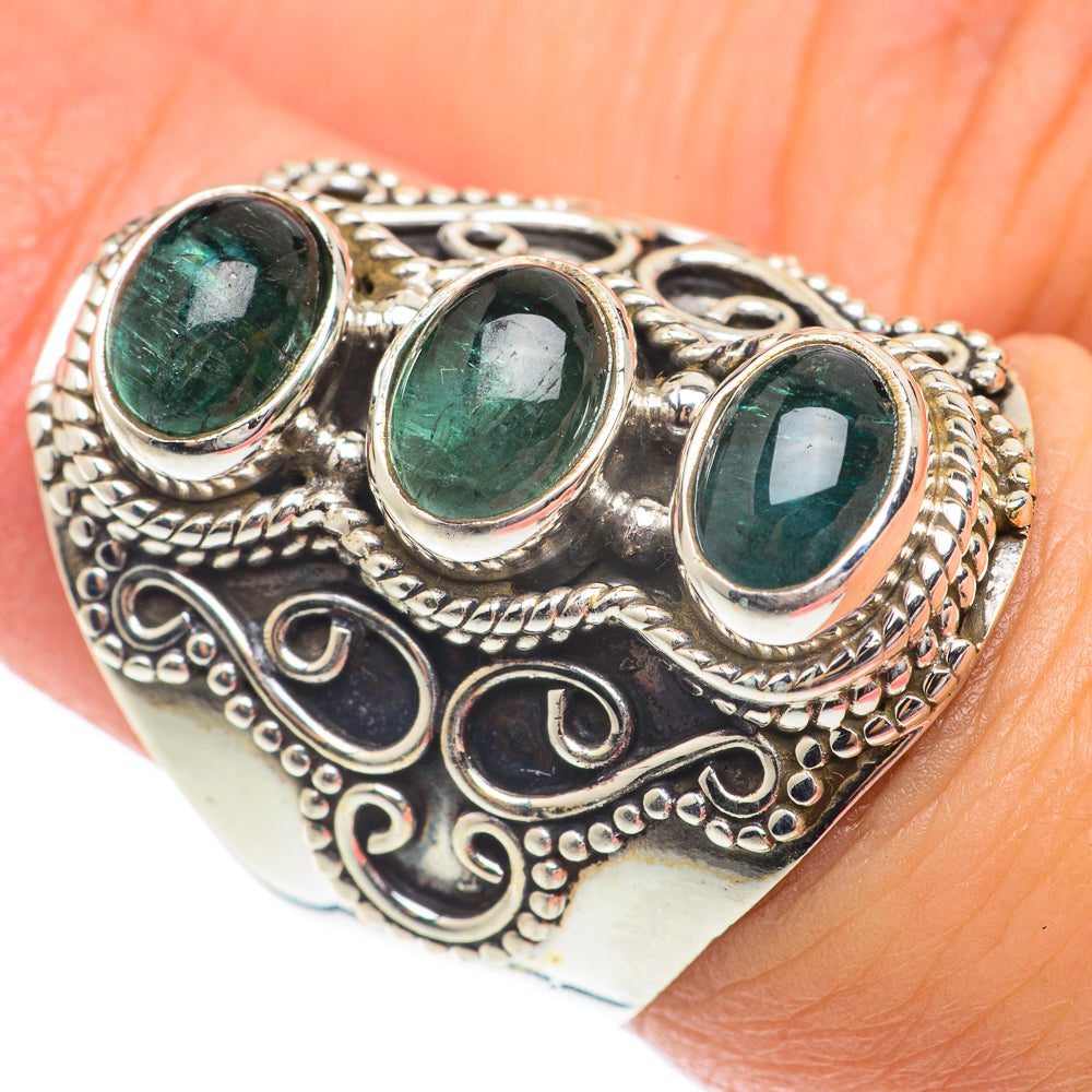 Green Tourmaline Rings handcrafted by Ana Silver Co - RING65305