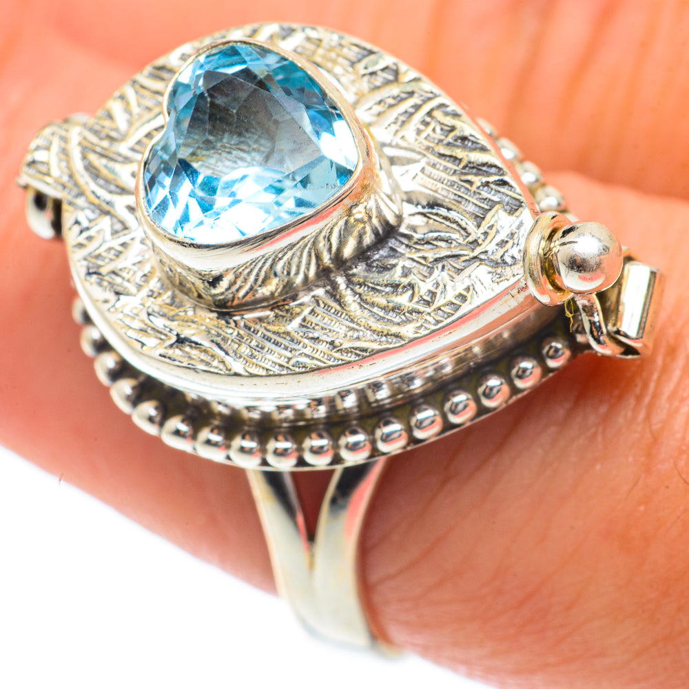 Blue Topaz Rings handcrafted by Ana Silver Co - RING65306