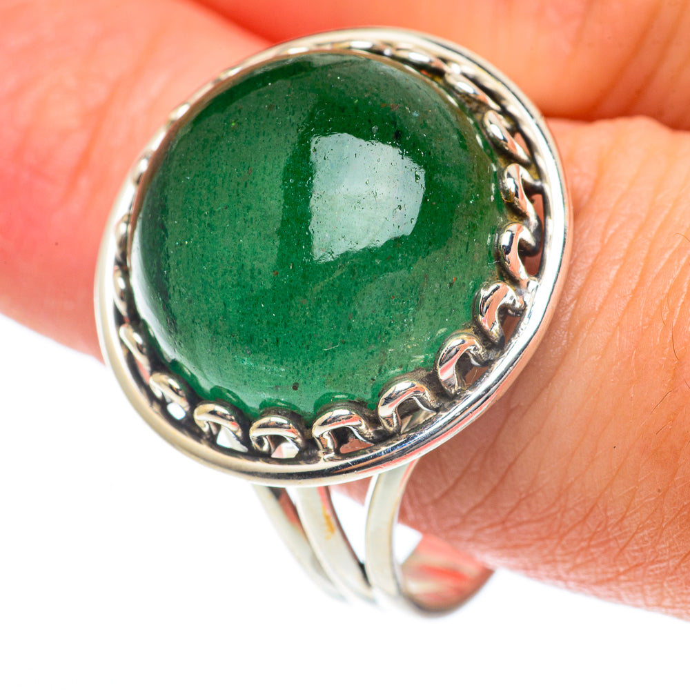 Green Aventurine Rings handcrafted by Ana Silver Co - RING65309