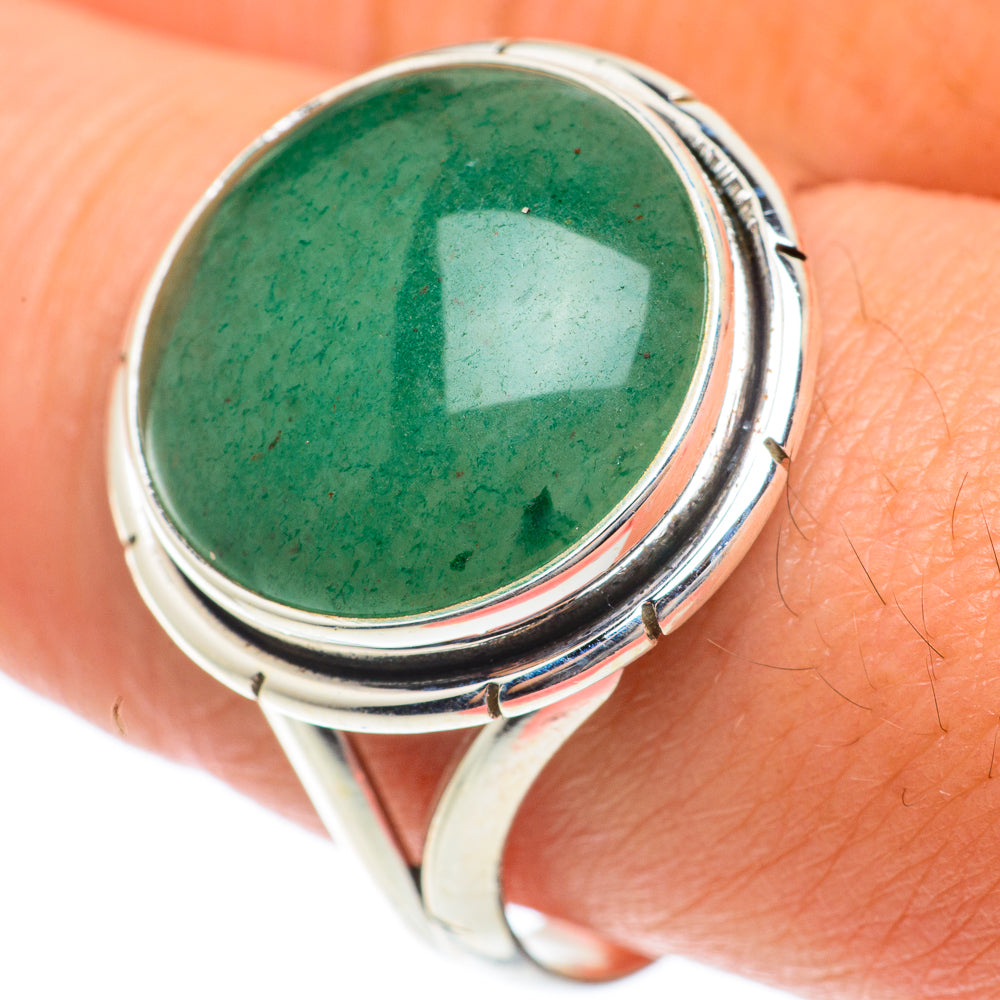 Green Aventurine Rings handcrafted by Ana Silver Co - RING65311