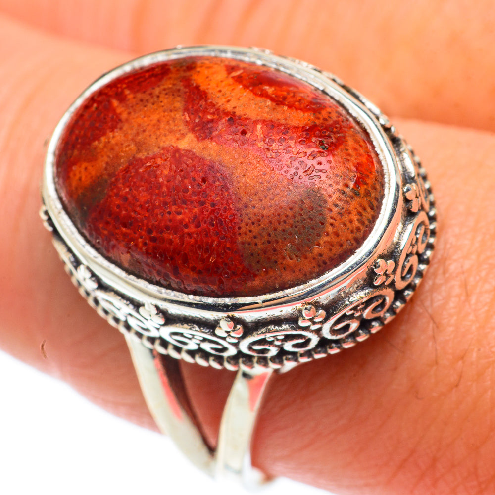 Sponge Coral Rings handcrafted by Ana Silver Co - RING65314