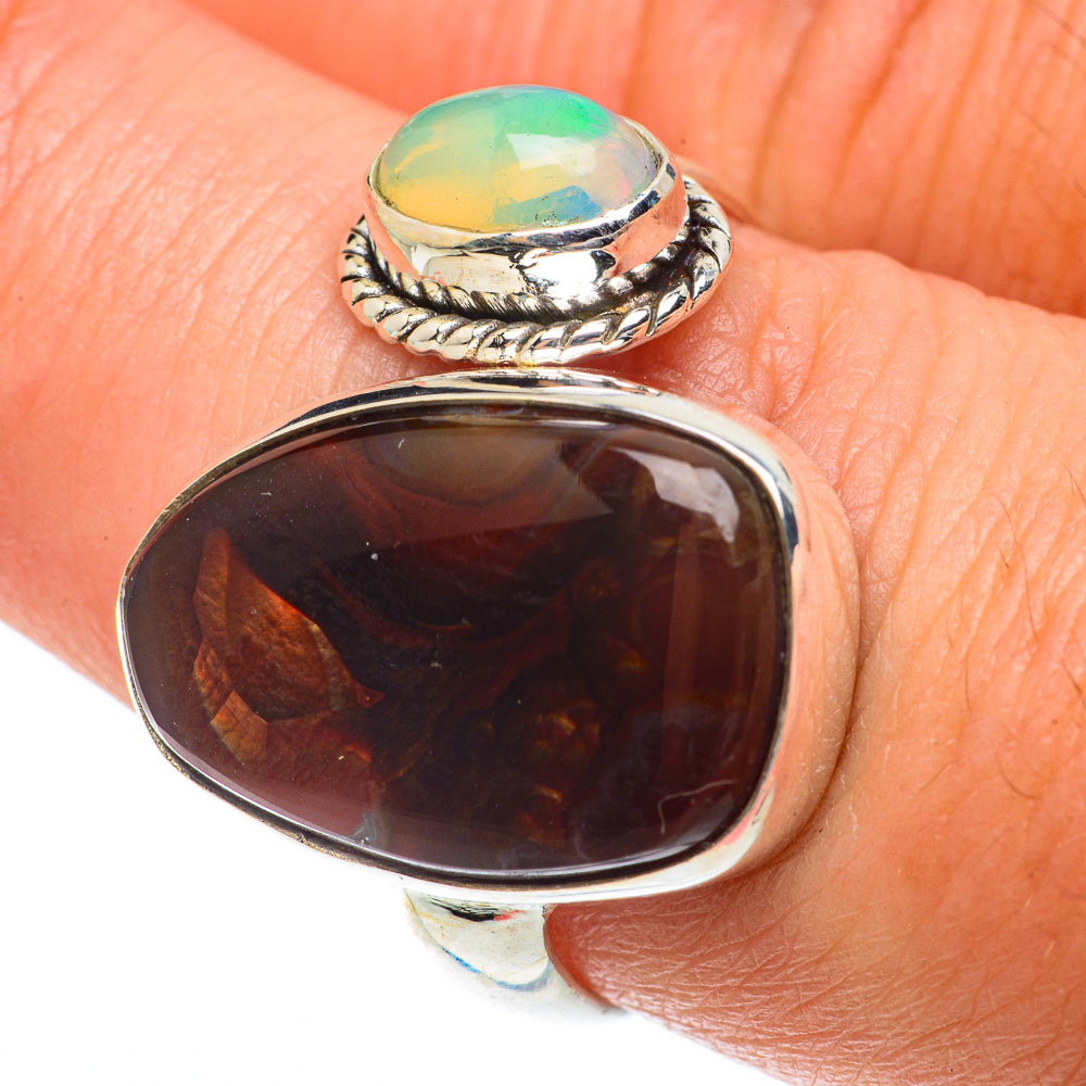 Mexican Fire Agate Rings handcrafted by Ana Silver Co - RING65323