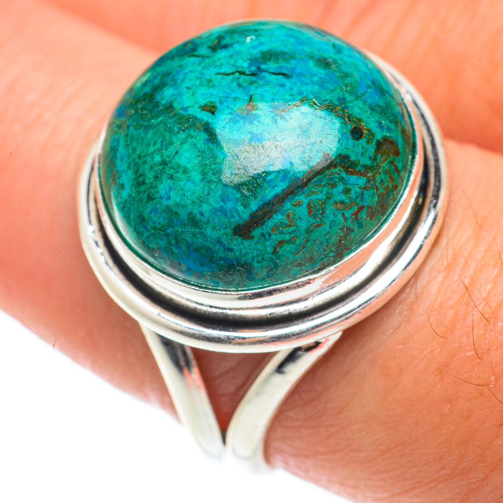 Chrysocolla Rings handcrafted by Ana Silver Co - RING65325