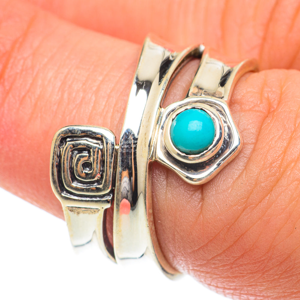 Tibetan Turquoise Rings handcrafted by Ana Silver Co - RING65326