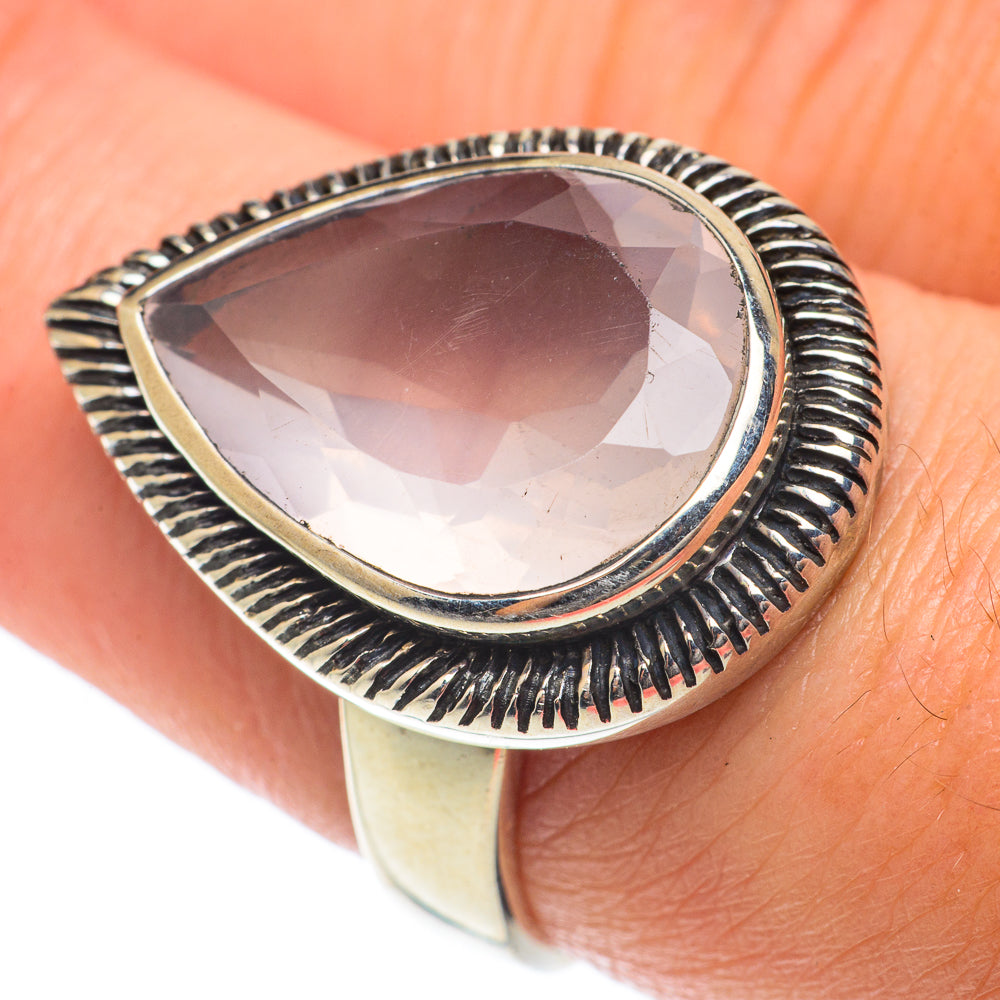 Rose Quartz Rings handcrafted by Ana Silver Co - RING65337
