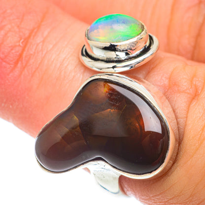 Mexican Fire Agate Rings handcrafted by Ana Silver Co - RING65343