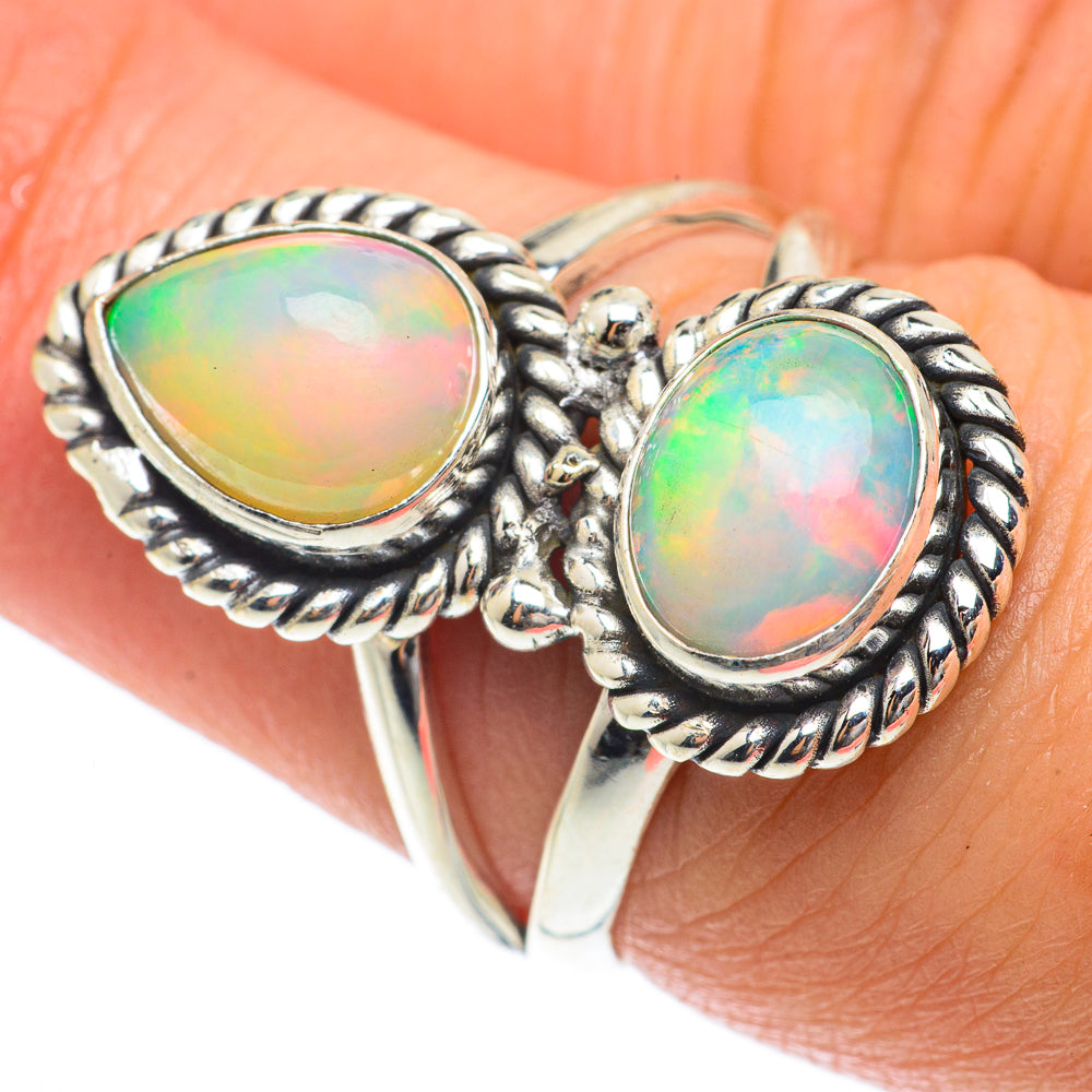 Ethiopian Opal Rings handcrafted by Ana Silver Co - RING65345