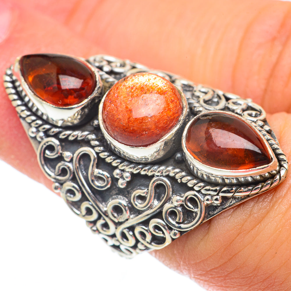 Sunstone Rings handcrafted by Ana Silver Co - RING65351