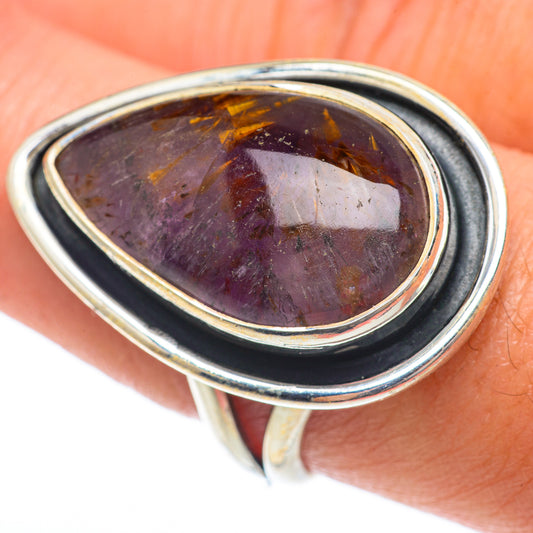 Cacoxenite Amethyst Rings handcrafted by Ana Silver Co - RING65359