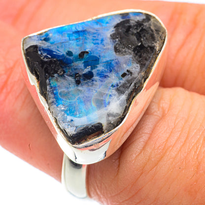 Rainbow Moonstone Rings handcrafted by Ana Silver Co - RING65363