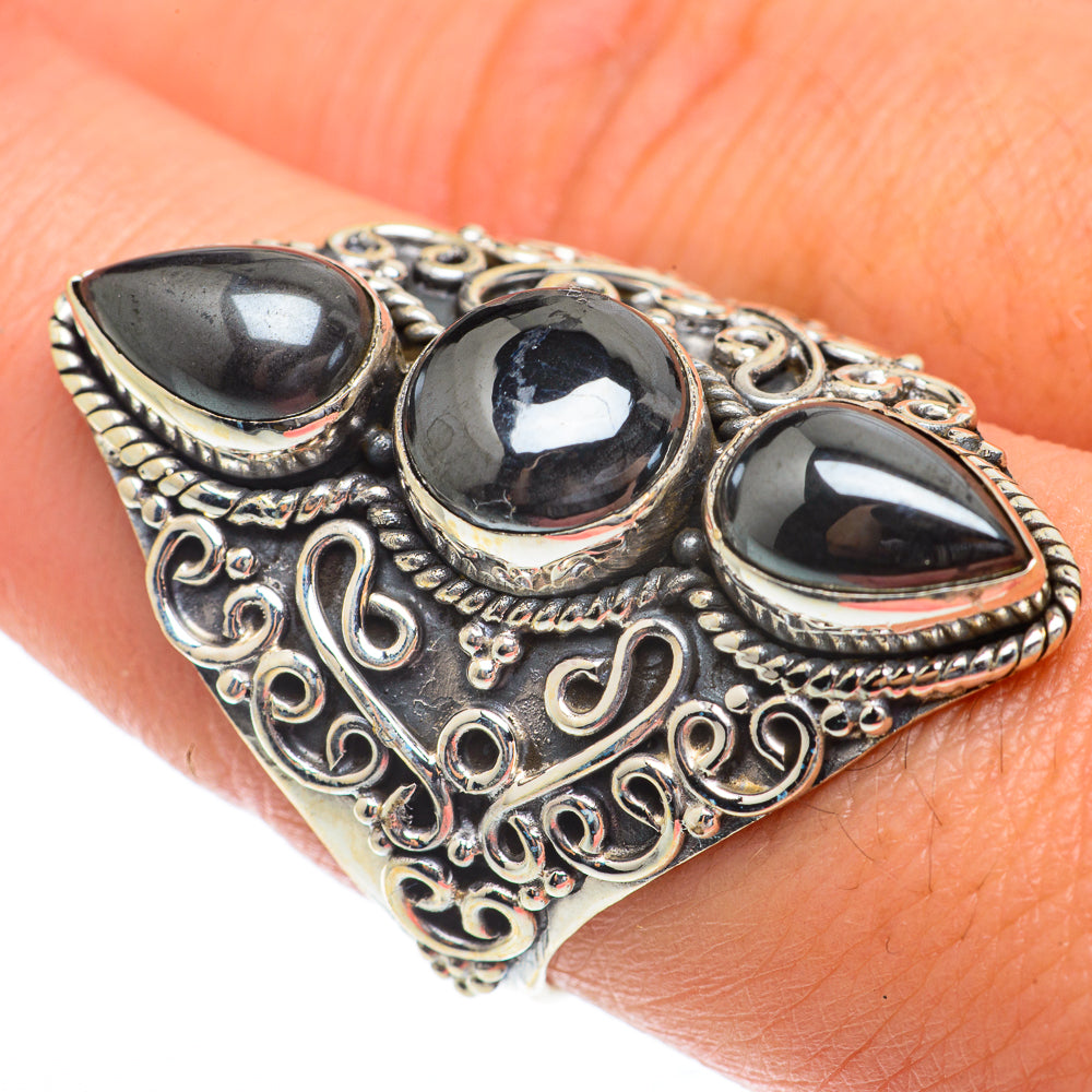 Hematite Rings handcrafted by Ana Silver Co - RING65372