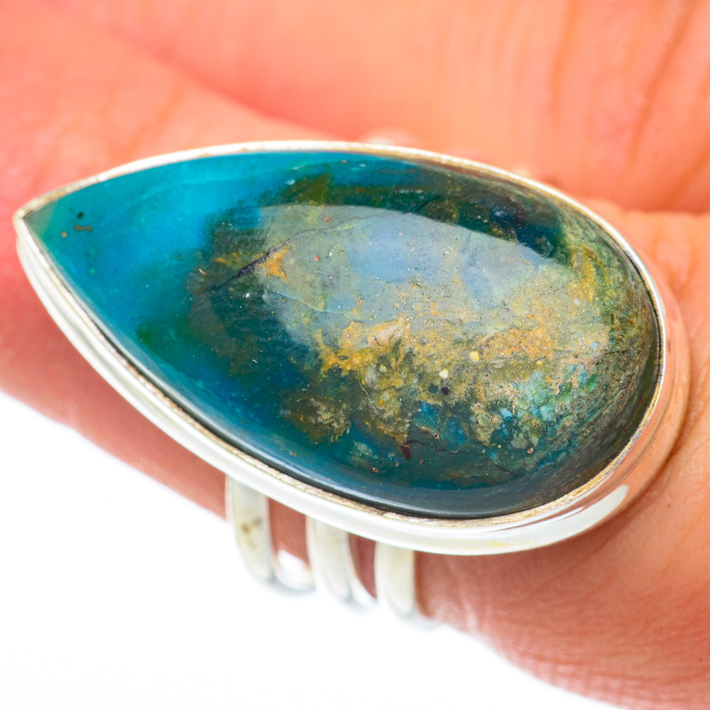 Chrysocolla Rings handcrafted by Ana Silver Co - RING65373