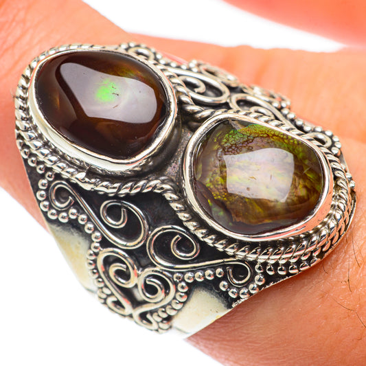 Mexican Fire Agate Rings handcrafted by Ana Silver Co - RING65380