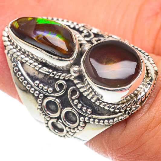 Mexican Fire Agate Rings handcrafted by Ana Silver Co - RING65382