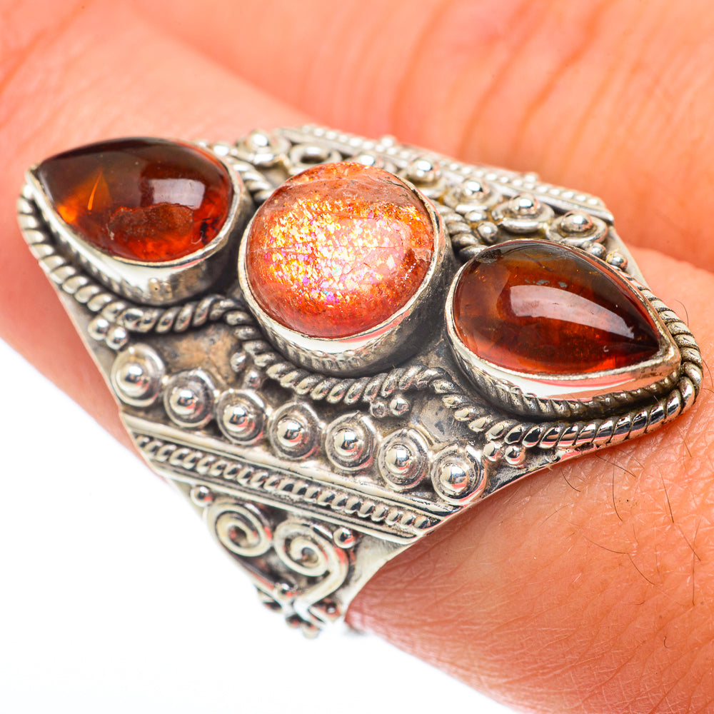 Sunstone Rings handcrafted by Ana Silver Co - RING65384