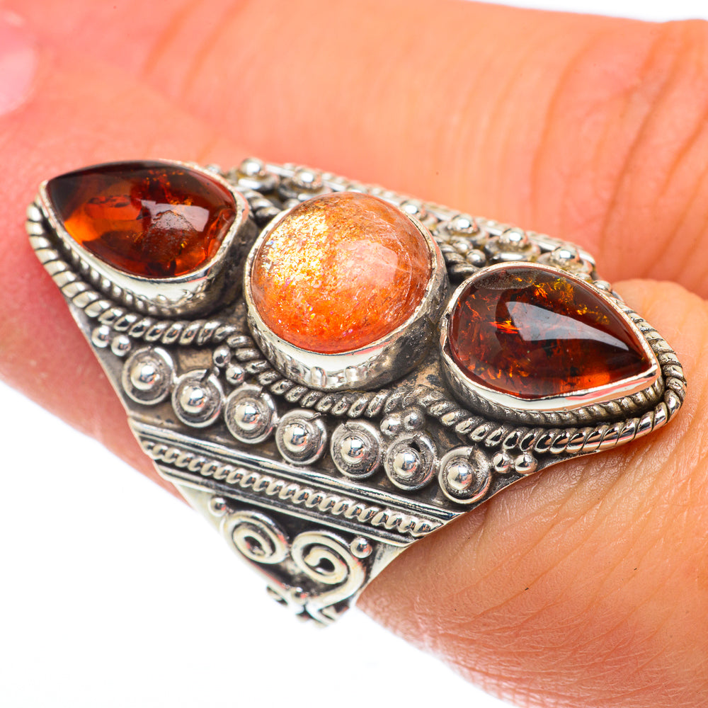 Sunstone Rings handcrafted by Ana Silver Co - RING65404