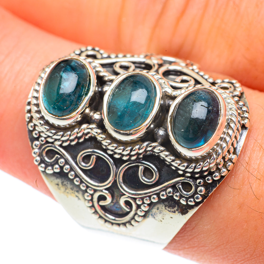 Blue Fluorite Rings handcrafted by Ana Silver Co - RING65407