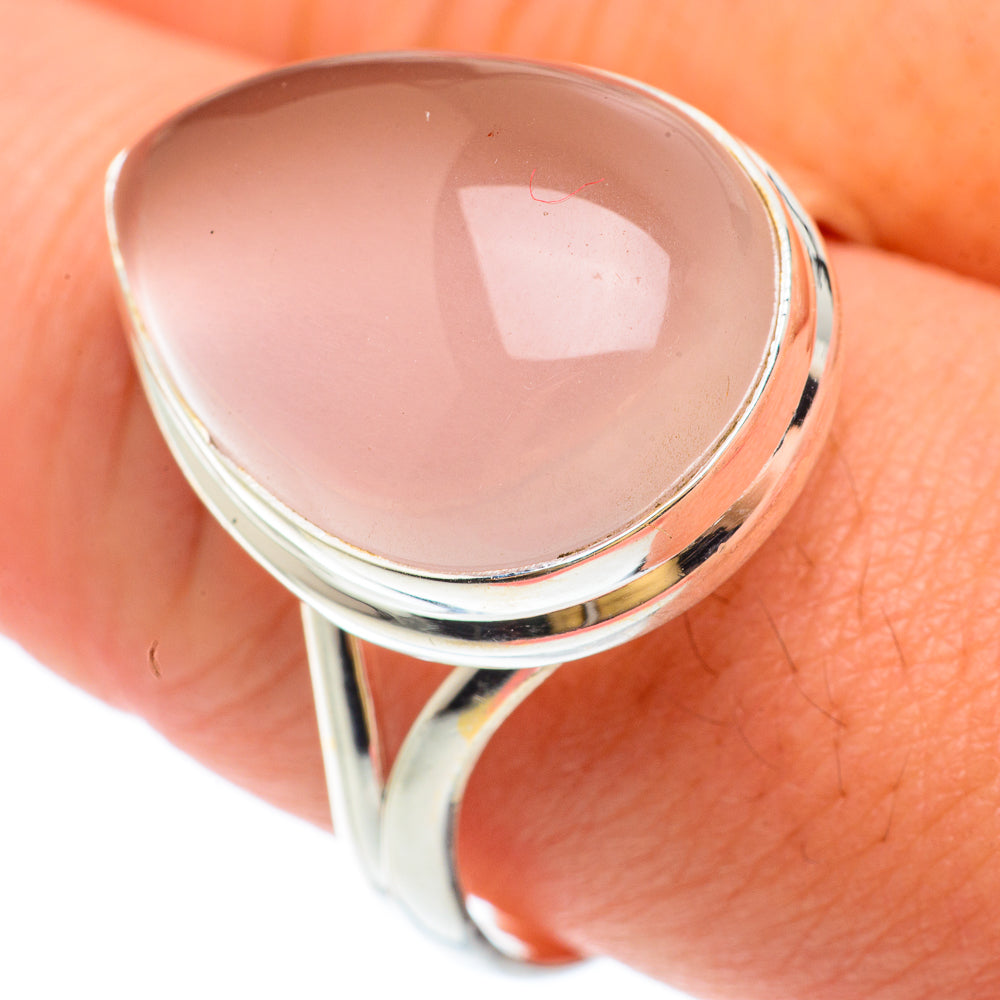 Rose Quartz Rings handcrafted by Ana Silver Co - RING65417
