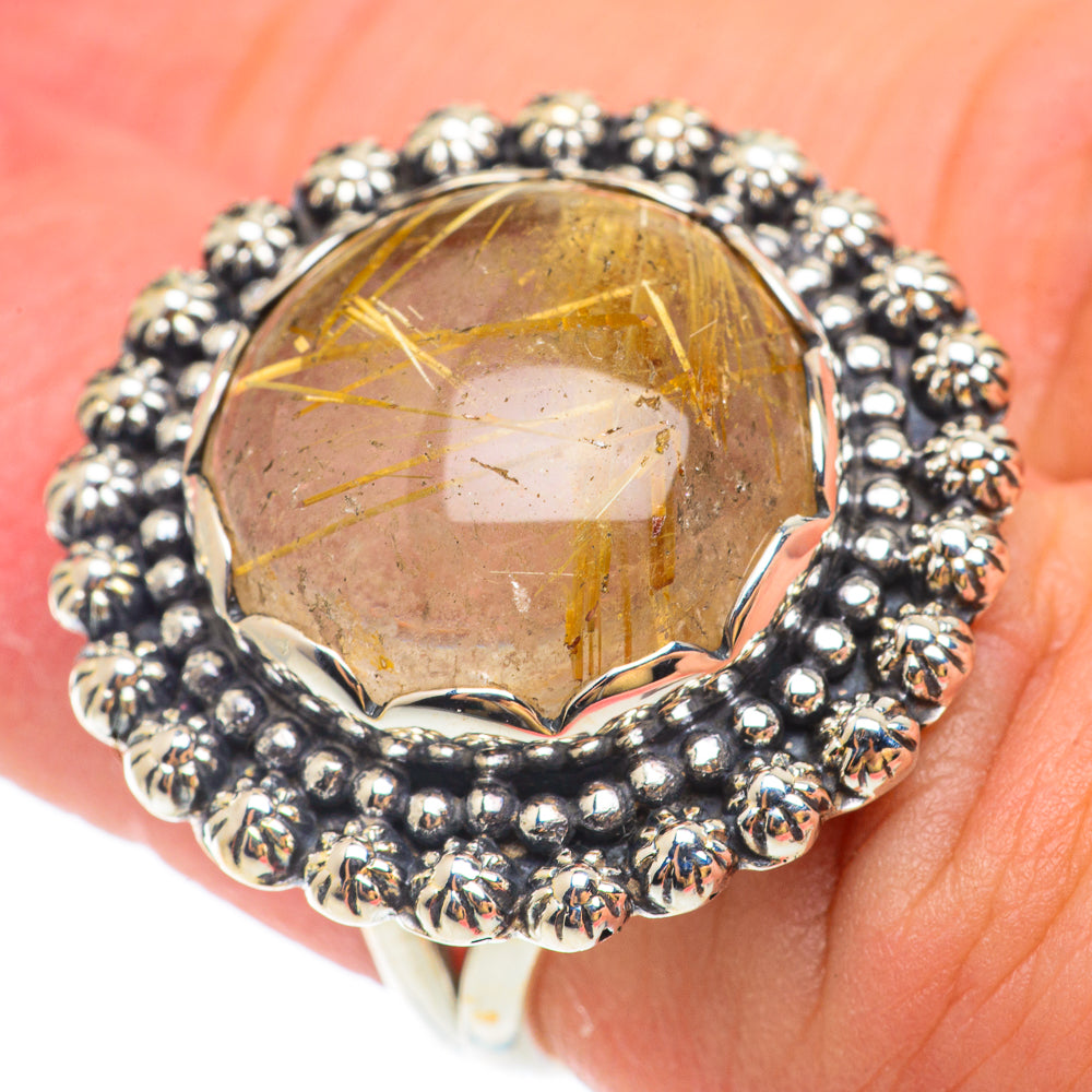 Rutilated Quartz Rings handcrafted by Ana Silver Co - RING65420