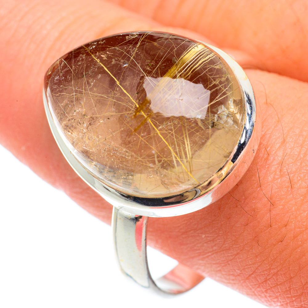 Rutilated Quartz Rings handcrafted by Ana Silver Co - RING65421