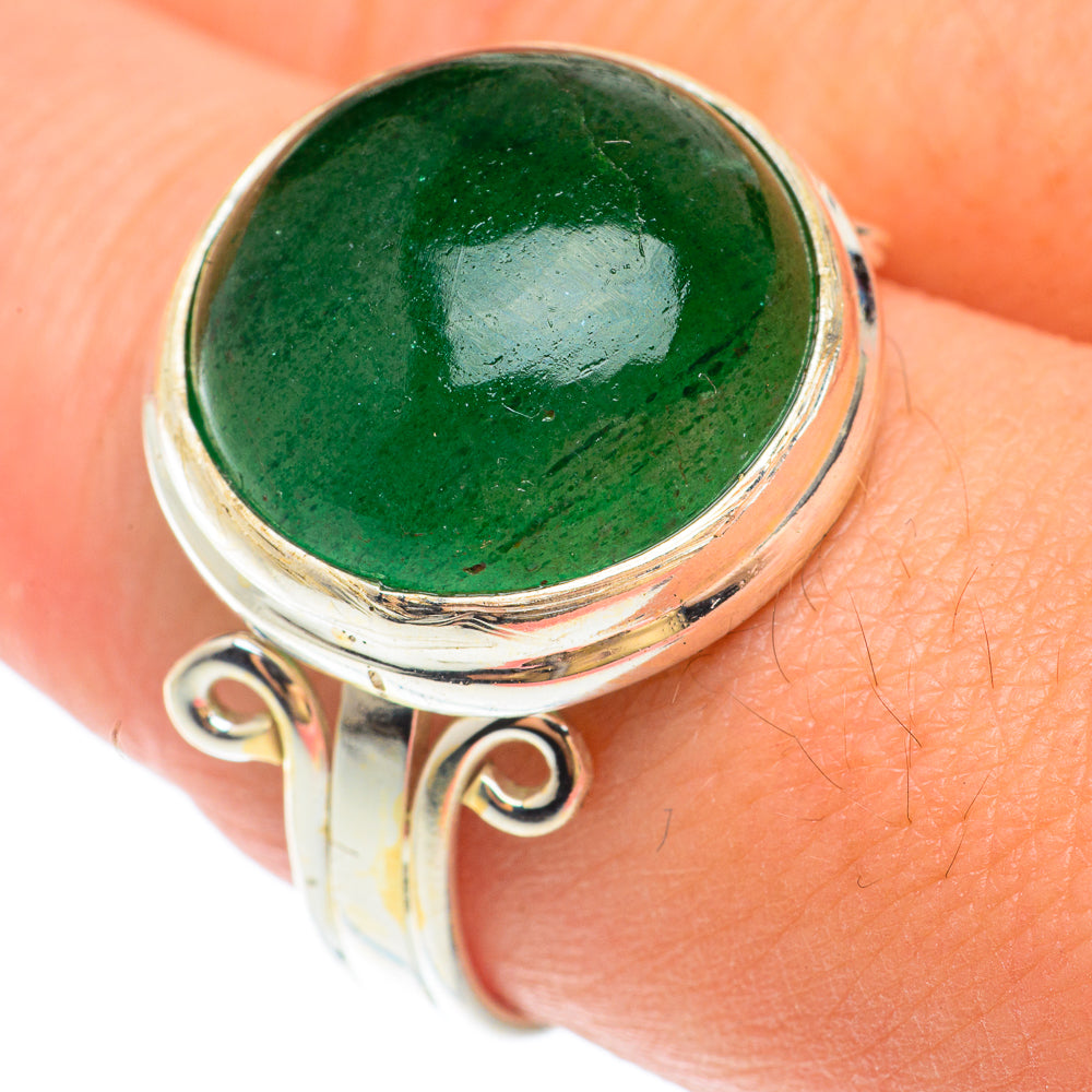 Green Aventurine Rings handcrafted by Ana Silver Co - RING65438