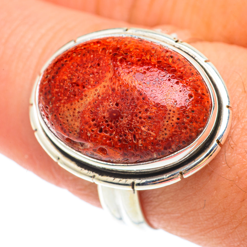 Sponge Coral Rings handcrafted by Ana Silver Co - RING65442
