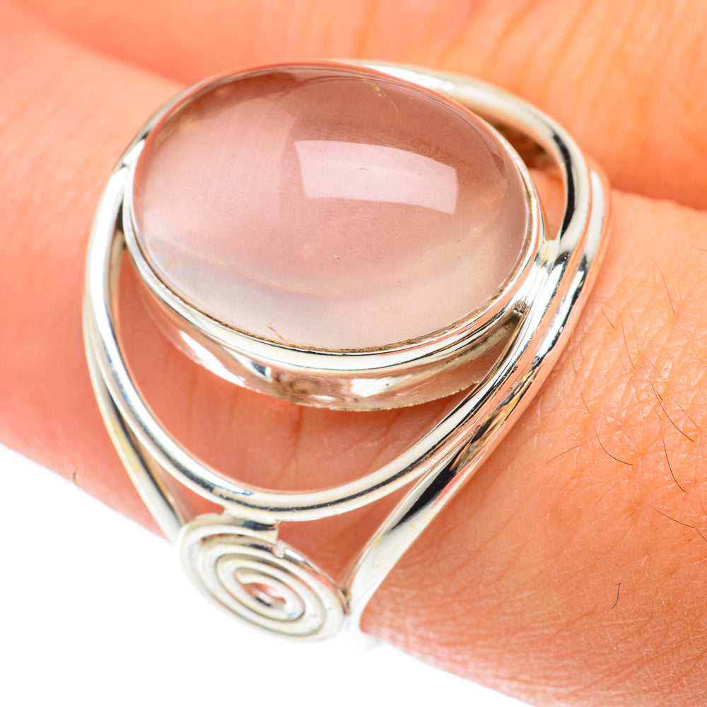 Rose Quartz Rings handcrafted by Ana Silver Co - RING65444