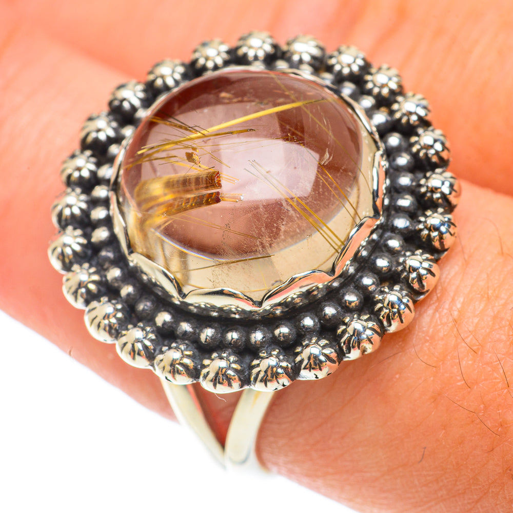 Rutilated Quartz Rings handcrafted by Ana Silver Co - RING65446