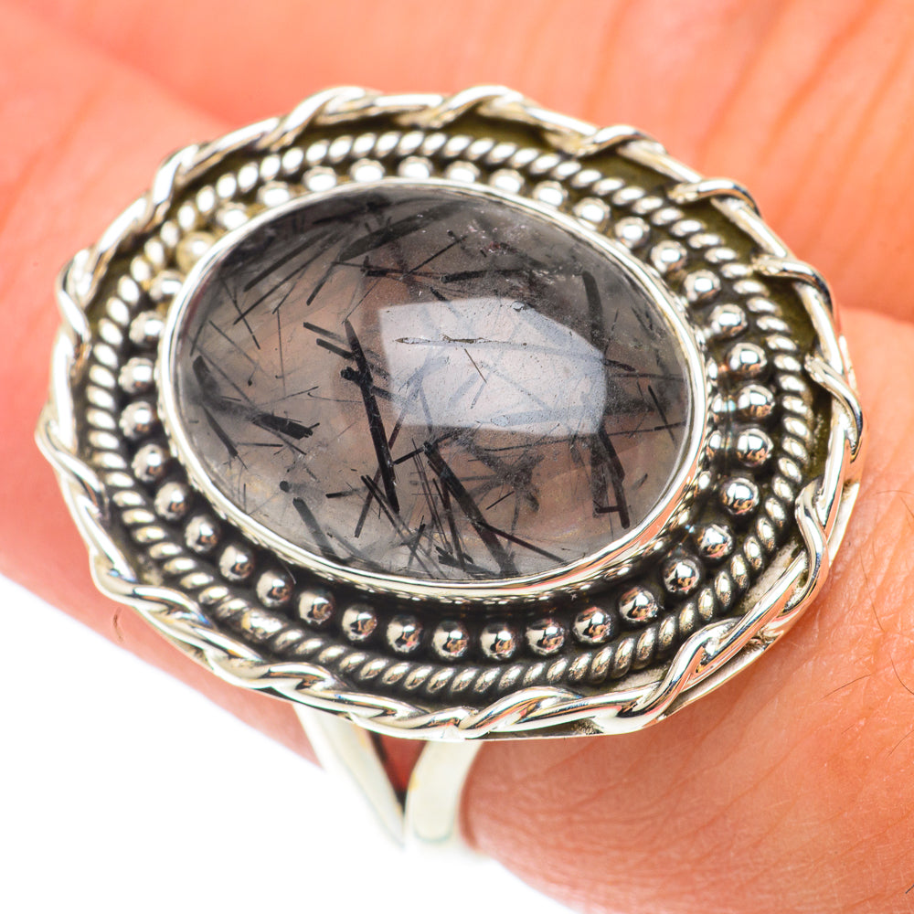Tourmalinated Quartz Rings handcrafted by Ana Silver Co - RING65448