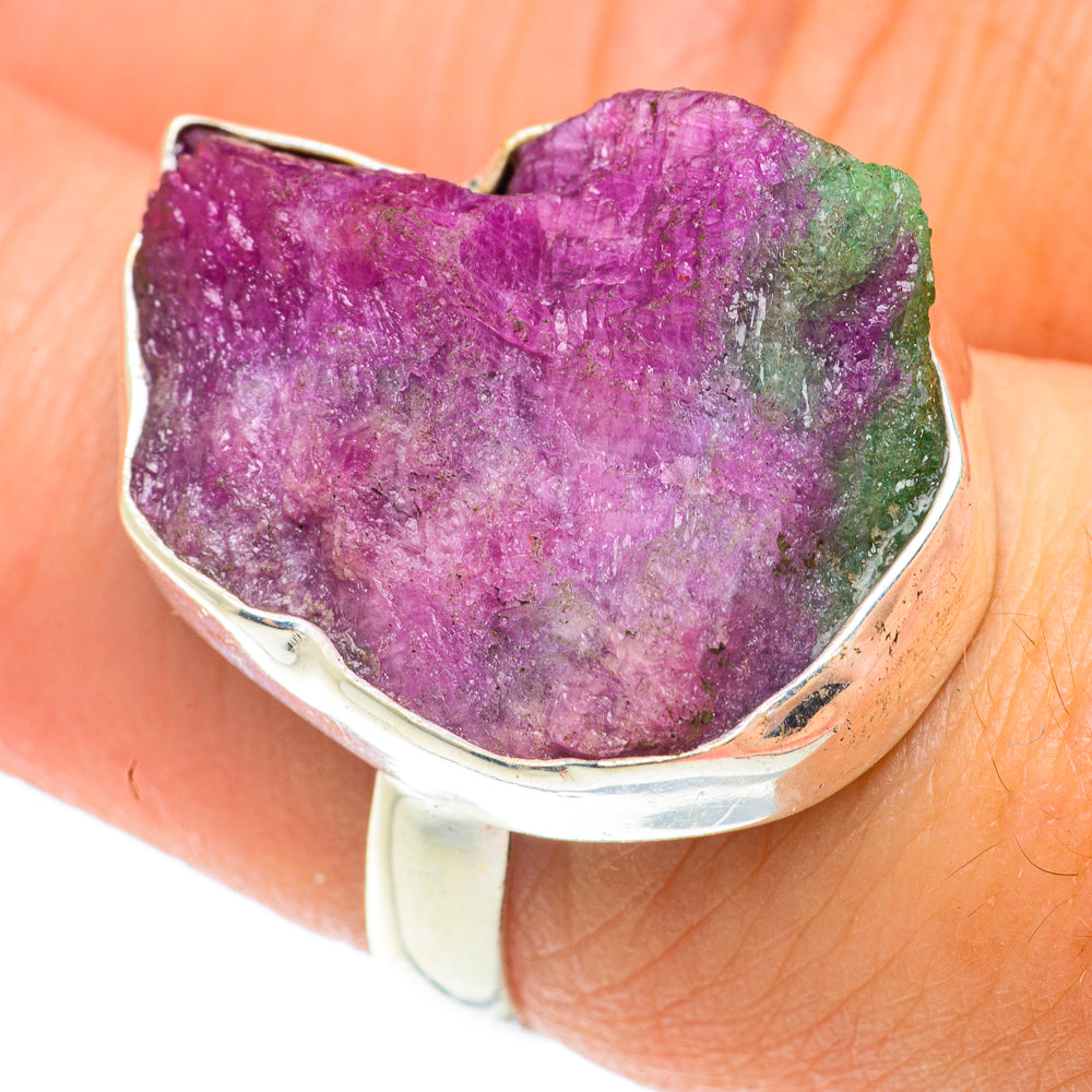 Ruby Zoisite Rings handcrafted by Ana Silver Co - RING65452