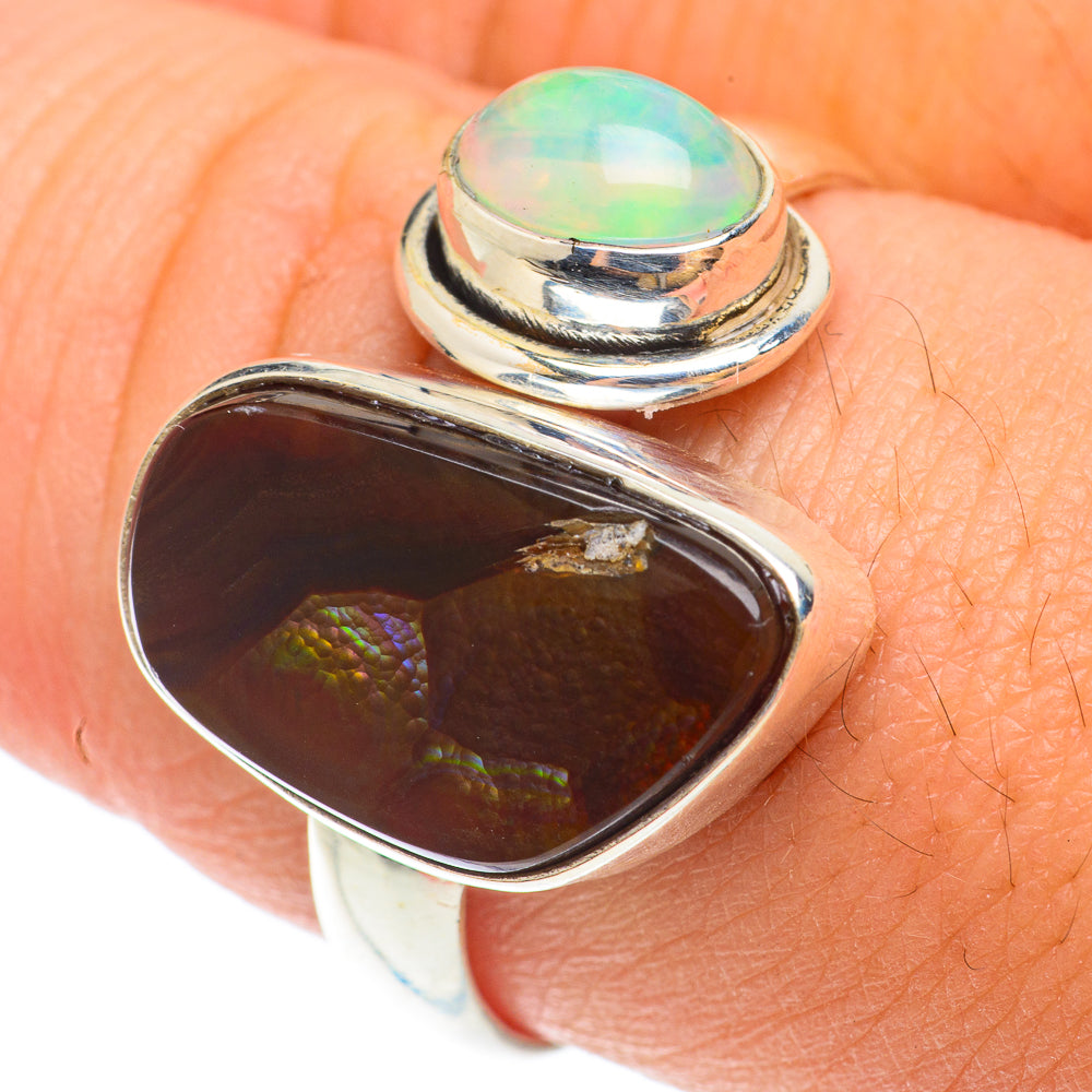 Mexican Fire Agate Rings handcrafted by Ana Silver Co - RING65455