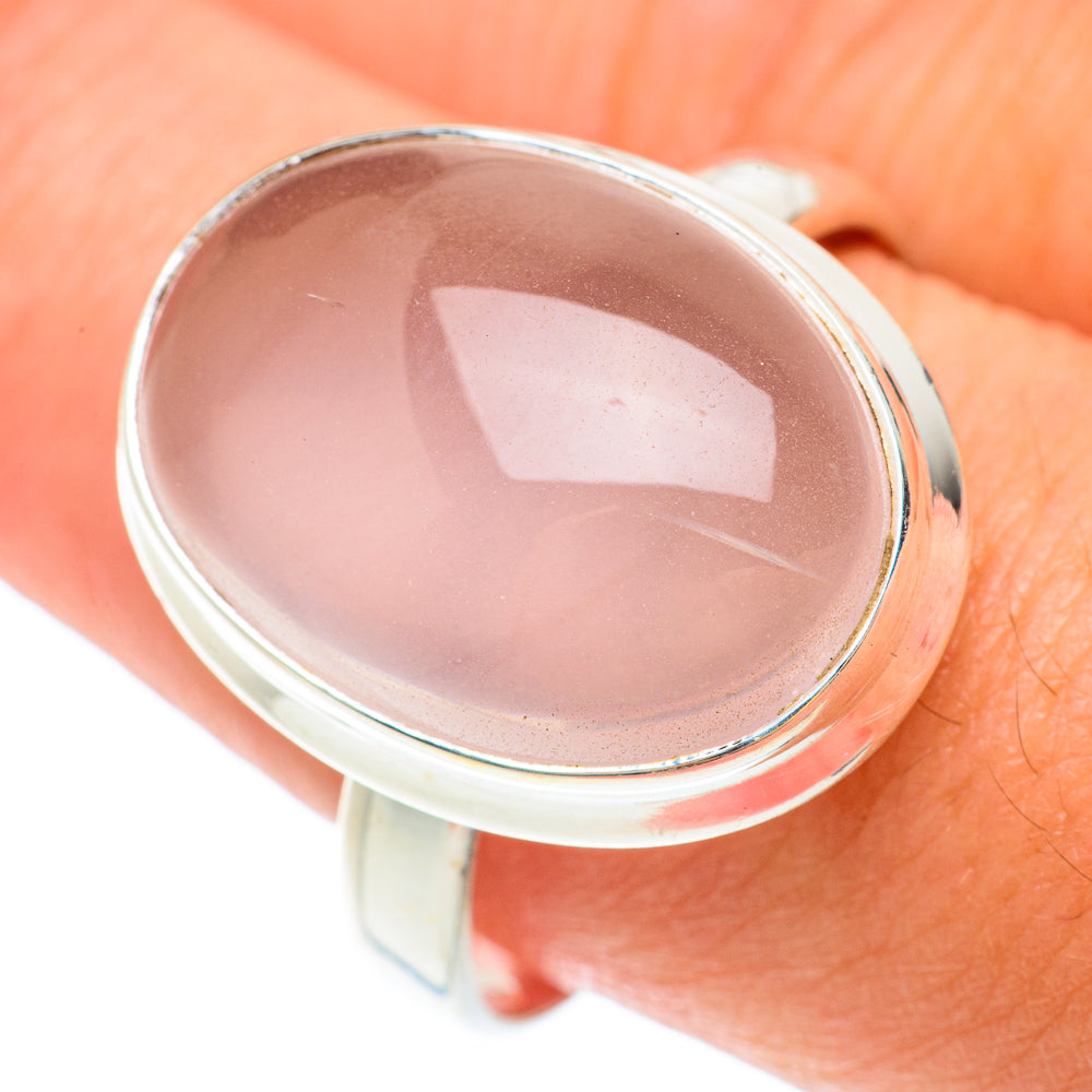 Rose Quartz Rings handcrafted by Ana Silver Co - RING65471