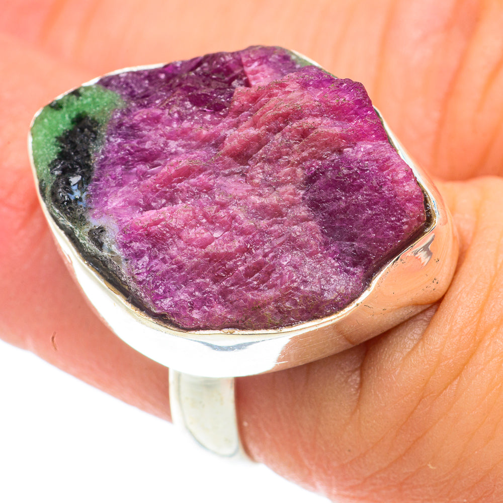 Ruby Zoisite Rings handcrafted by Ana Silver Co - RING65480