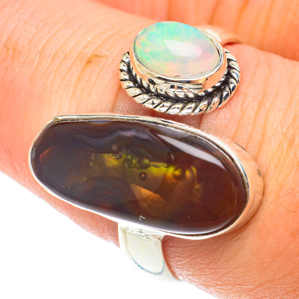 Mexican Fire Agate Rings handcrafted by Ana Silver Co - RING65483