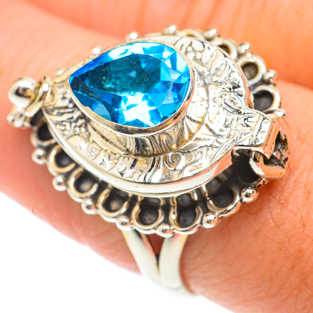 Blue Topaz Rings handcrafted by Ana Silver Co - RING65488