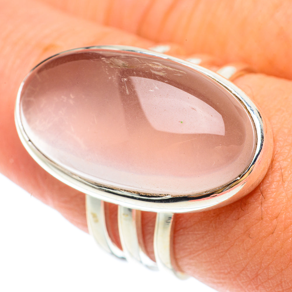 Rose Quartz Rings handcrafted by Ana Silver Co - RING65498