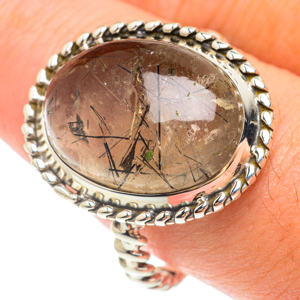 Tourmalinated Quartz Rings handcrafted by Ana Silver Co - RING65503