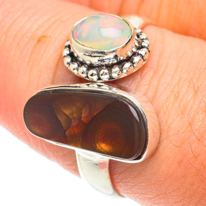 Mexican Fire Agate Rings handcrafted by Ana Silver Co - RING65506